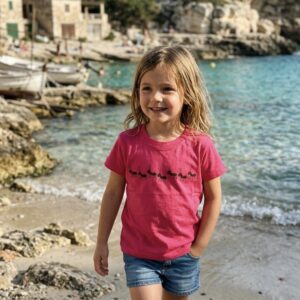 camiseta de niña con diseño de hormigas
