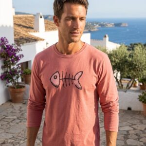camiseta manga larga coral vintage sa formigueta